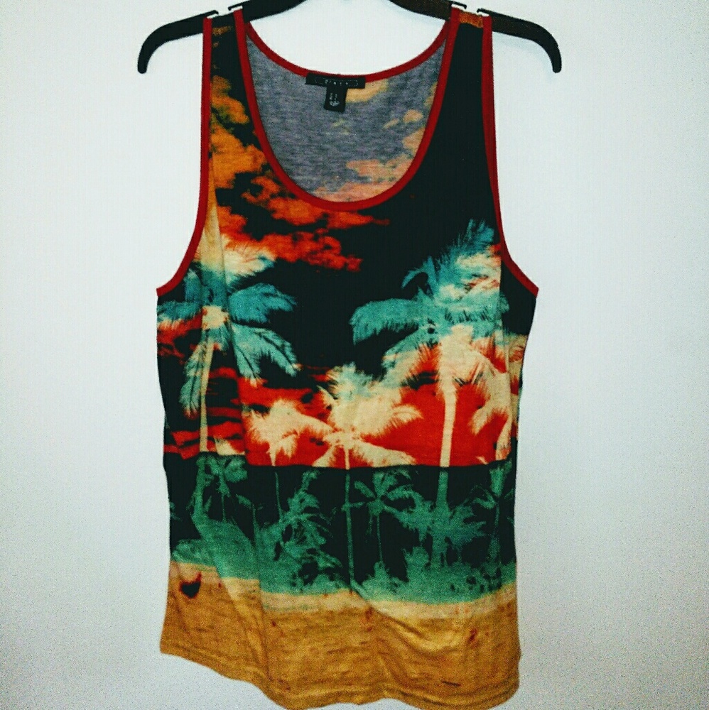 Beach print Tank